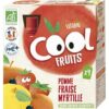 Vitabio Cool – Gourdes compote Fruits Pomme Fraise Myrtille 4x90g