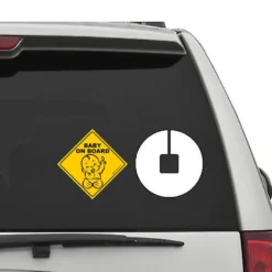 autocollant bebe a bord voiture