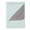 Couverture Double Face pois 80x110 casual llama Menthe - BimbiDreams