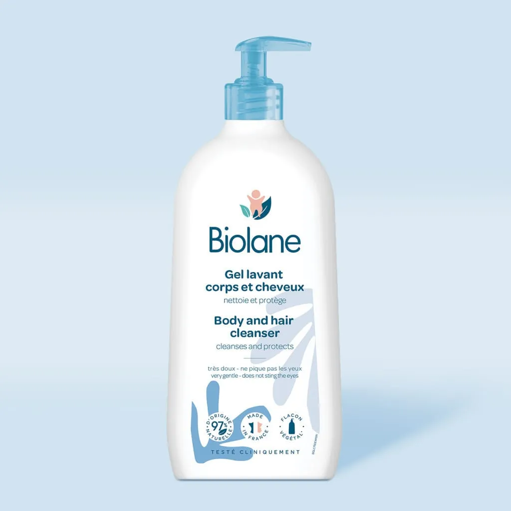 Gel lavant corps et cheveux Biolane 2-en-1 750ml – bain bébé doux dès la naissance