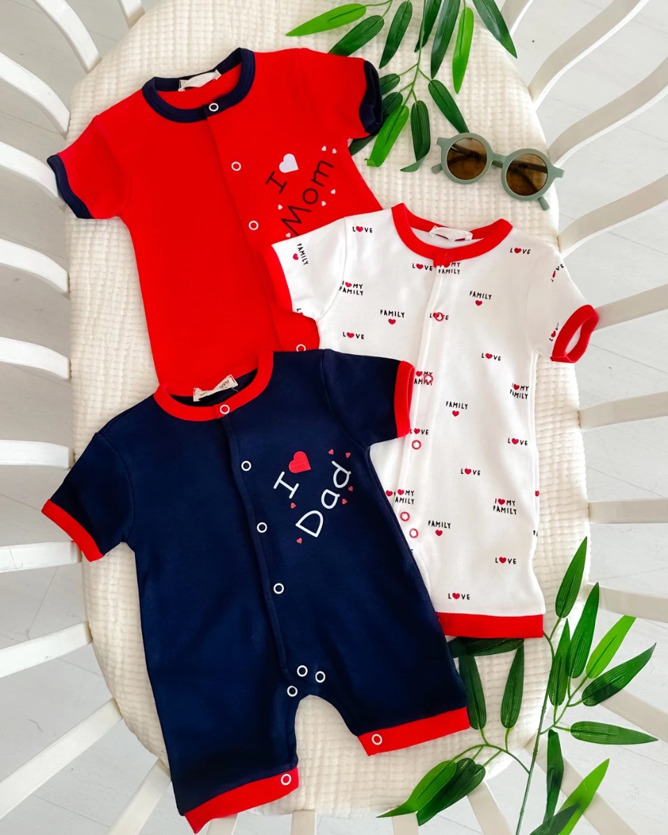 Barboteuses Bébé Garçon 0-3mois love Daddy – Image 2