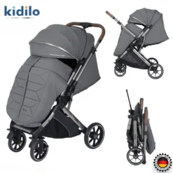 Poussette réversible compacte 6600F avec couvre-jambes – Kidilo