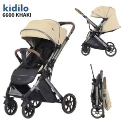 poussette kidilo air travel voyage reversible beige