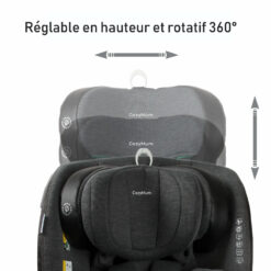 Siège Auto Isofix Rotatif  i-SIZE Grow Up ST6 - 0-150 cm/0-12ans - CozyMum