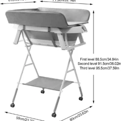 dimension Table à Langer et Baignoire Pliable