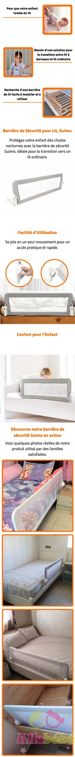 Barrière de lit 150 cm Safety Bed – Guimo