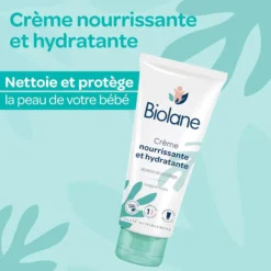 Crème Biolane apaise protège et répare la peau sensible de bébé