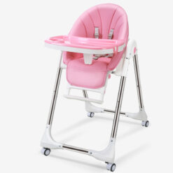 chaise haute rose