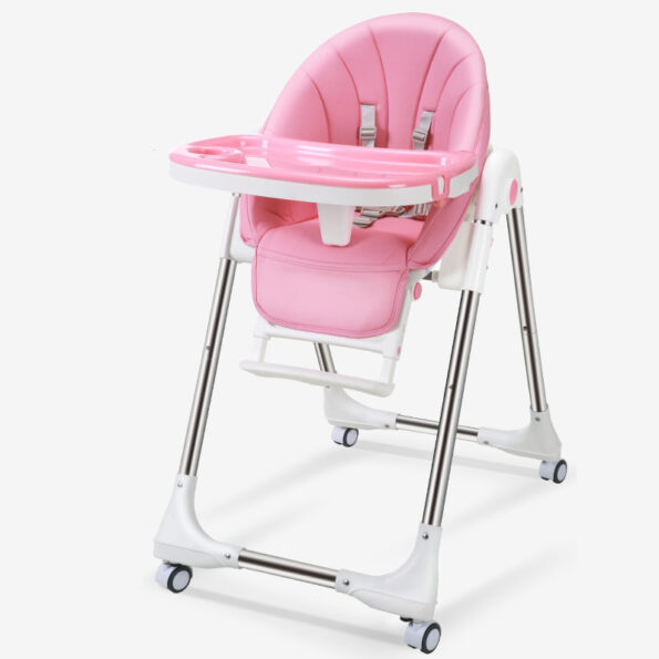chaise haute-rose