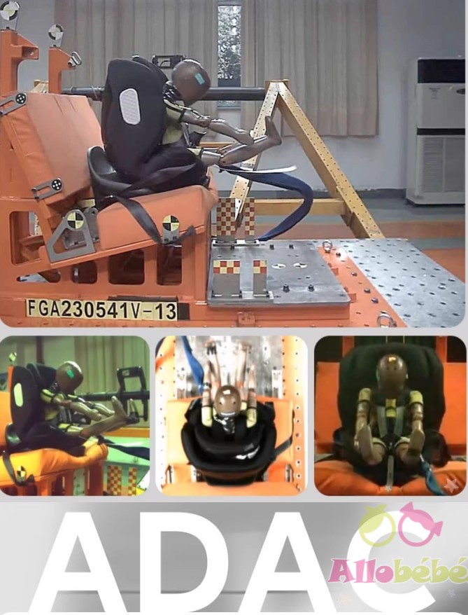 Siège Auto Rotatif Isofix I-Size Topline – Miber (0-36 kg) Gris 19 Test ADAC
