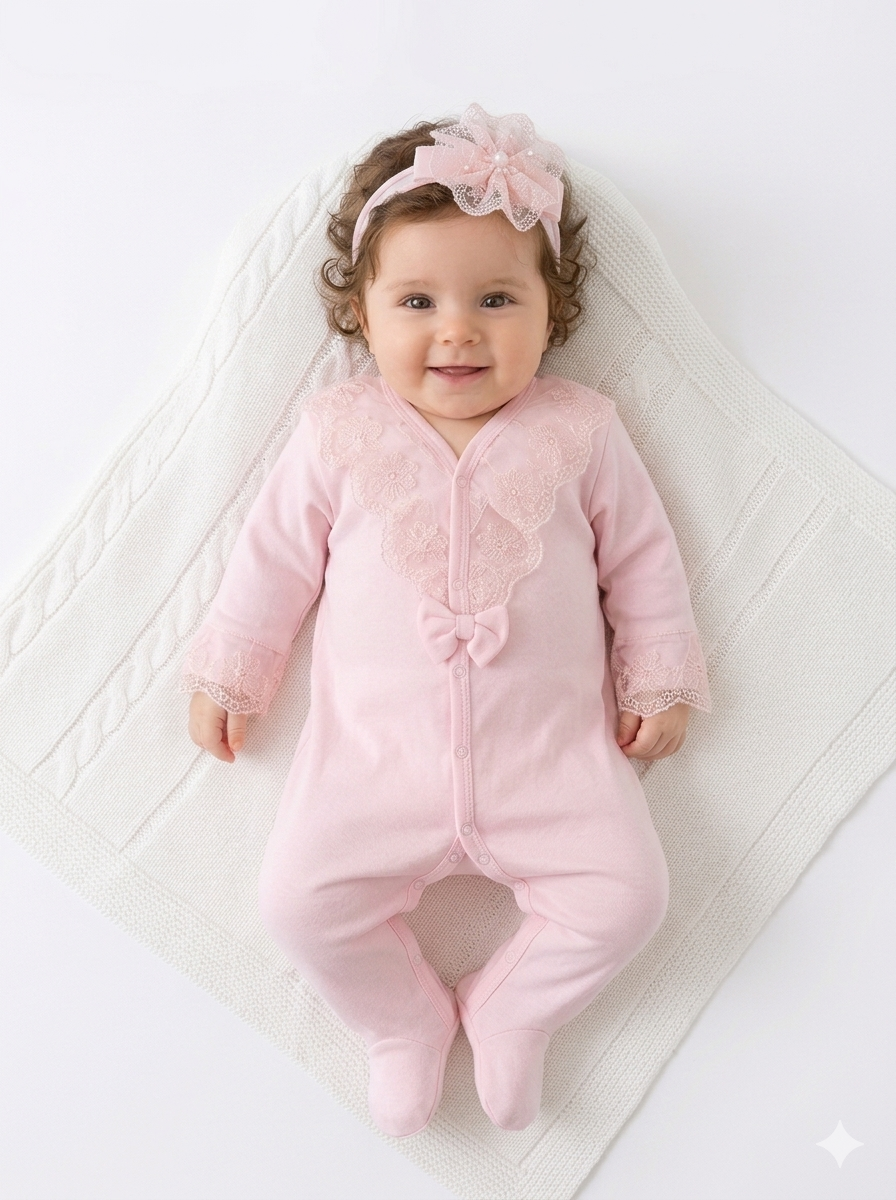 grenouillère bébé fille avec