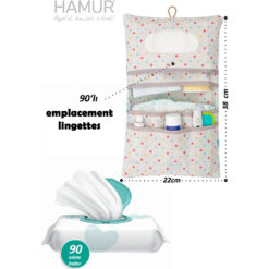 Trousse Organisateur essentiels bébé savane en violet - Hamur
