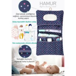 Trousse Organisateur essentiels bébé savane en violet - Hamur