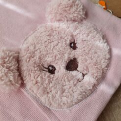 Manteau bébé à capuche ourson rose