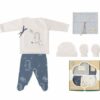 Set 5 pièces coton Naisance Dinos casual Bleu- BimbiDreams