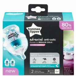Lot de 2 Biberon Anticholique Avancé 150 ml en bleu - Tommee Tippee