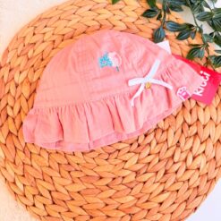 Chapeau Bébé Fille - Protection Anti-UV 100% Coton (0-18 mois