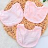Lot de 3 Bavoirs roses en Coton Biorganic 100% Pur - Caramell