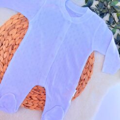 Grenouillère bébé En blanc - Sous vêtement et Tenue de Jour 100% Coton Pur