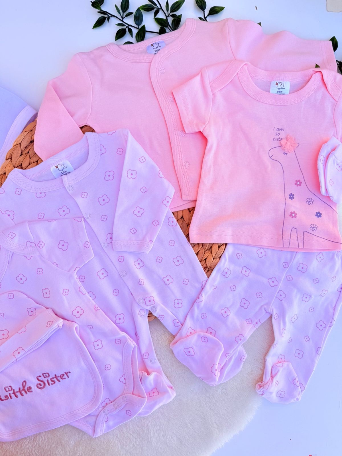 Pack Naissance 8 Pcs 100% Coton Pur - Little Sister