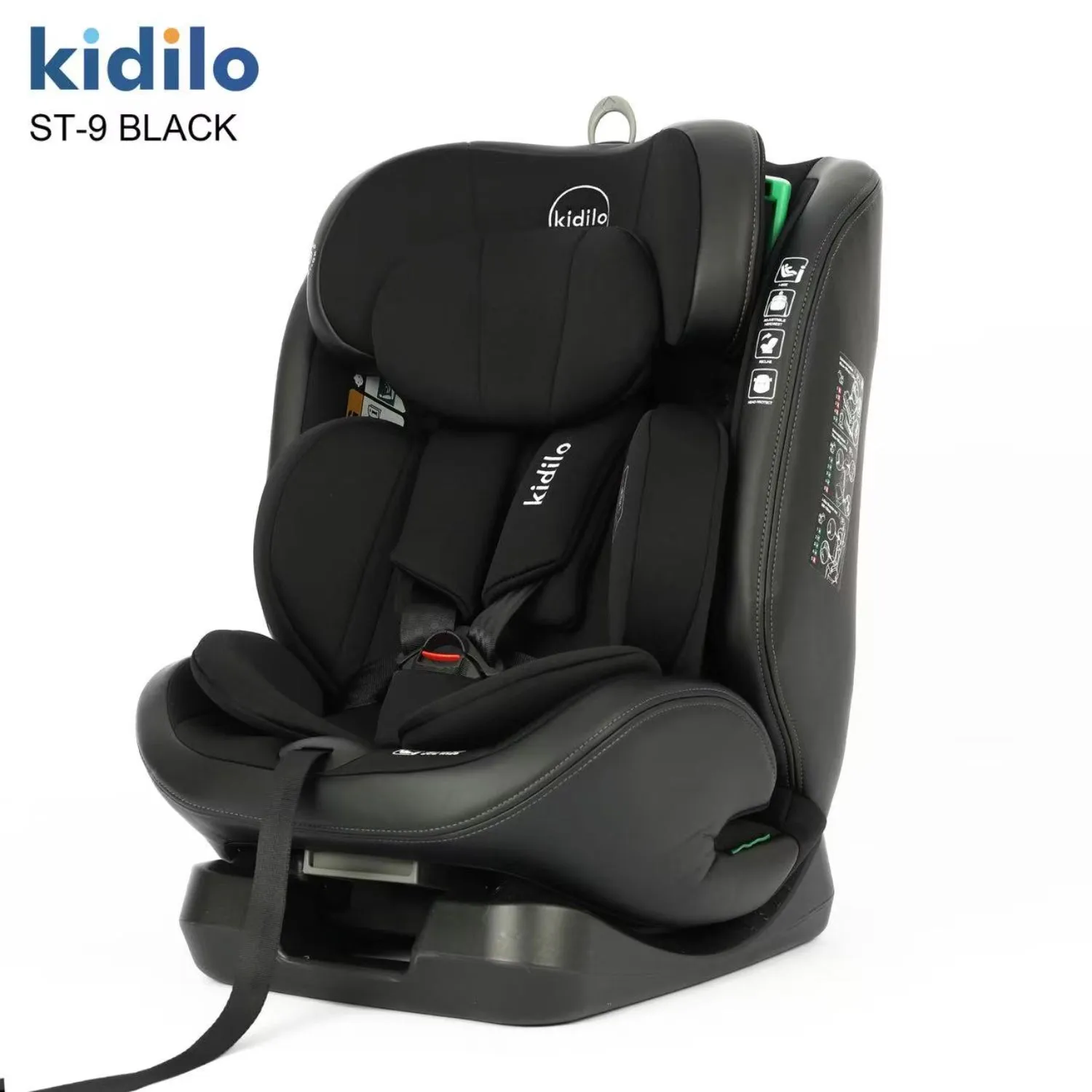 fixation ceinture Siège auto évolutif Kidilo ST-9 – inclinaison multiple appui-tête réglable