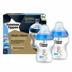 Lot de 2 biberons Closer To Nature 260 ml Bleu - Tommee Tippee