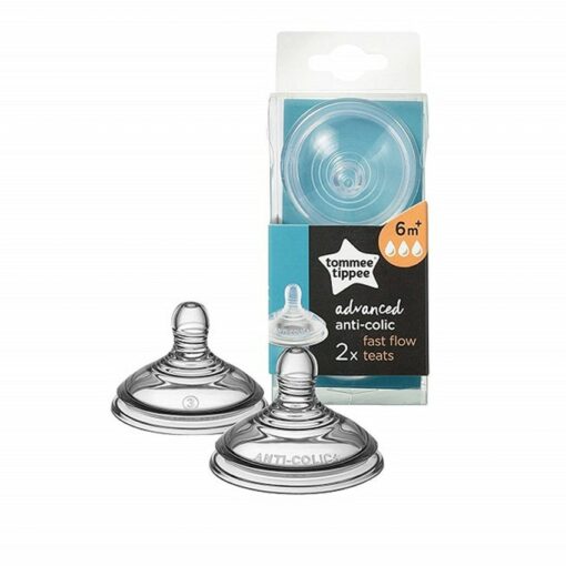Pack de 2 Tétines anticolique Advanced Débit Rapide- Tommee Tippee