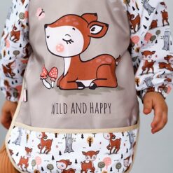 Bavoir à manches wild and happy