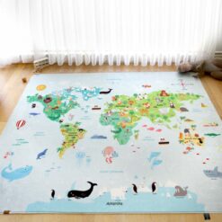 Tapis de jeu la carte du monde - Hamur