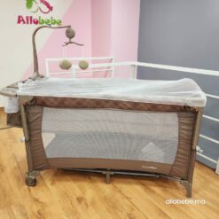 lit cododo 120x60 beige_ cozymum avec moustiquaire