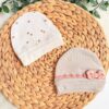Lot de 2 Bonnets pour bébé à nœud hyper mignons - Coton organique