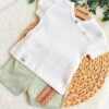 t-shirt Short bébé Coton Organique 0-3mois - Caramell