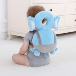 Coussin Peluche 2-en-1 - Protecteur de Tête et Doudou Ludique
