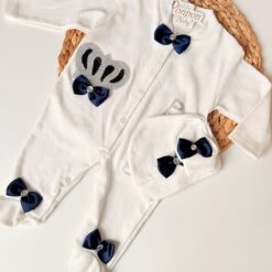 Set de 4 Pcs Baptême Prince en Bleu
