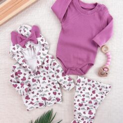 Jogging Bébé fille 3 pièces capuche