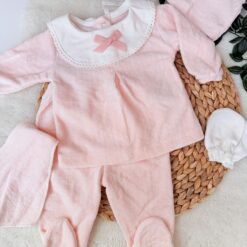 Pack naissance 5 pcs Col Mignon- Coton Pur Hypoallergénique