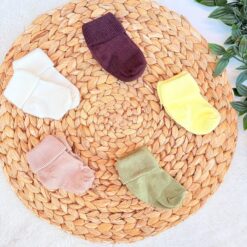 Lot de 5 Paires de Chaussettes Naissance en Coton - jolis coloris