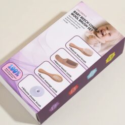 brosses et peigne en bois naturel pour bébé