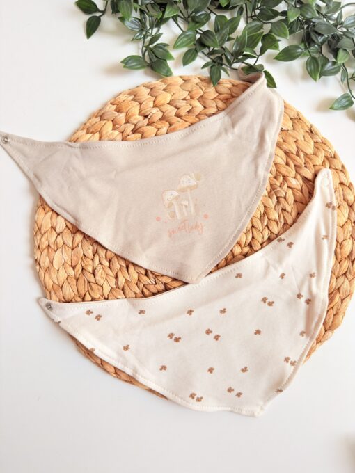 Lot de 2 bavoirs coton organique – Biorganic