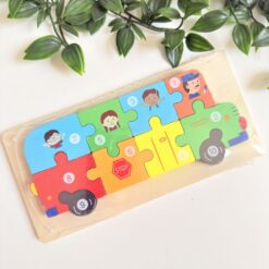 Puzzle en Bois Bébé 10 pcs - Formes à Construire (18+ Mois)
