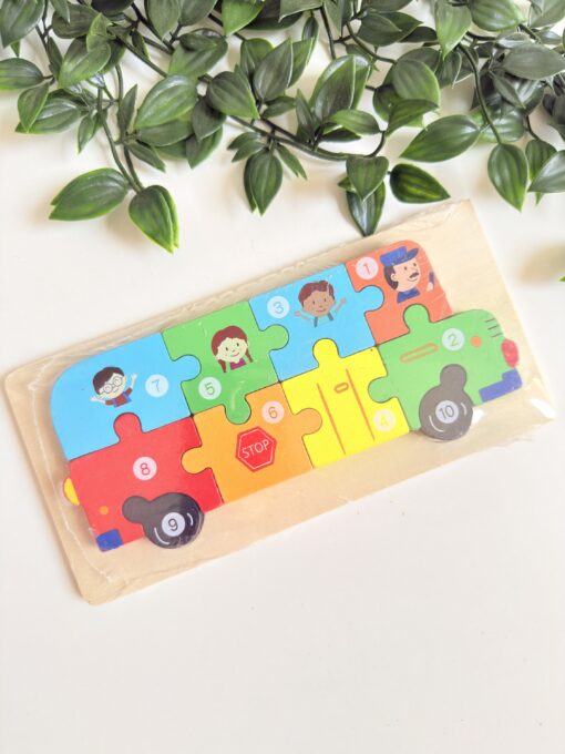Puzzle en Bois Bébé 10 pcs - Formes à Construire (18+ Mois)