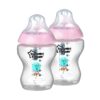 Lot de 2 biberons Closer To Nature 260 ml rose - Tommee Tippee