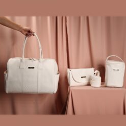 Ensemble de Sac à langer + Trousse + Porte tétine + plan -creme - M&Y