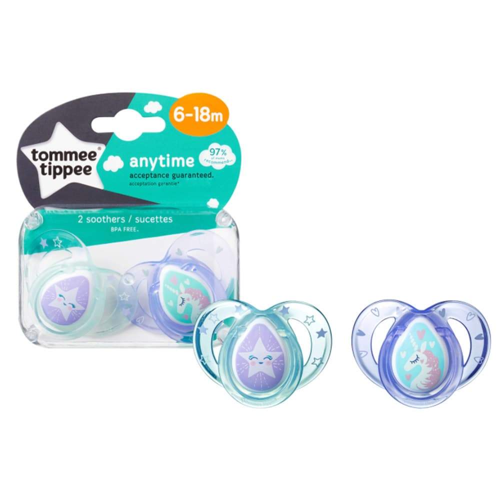 Pack de 2 sucettes Fun style 18-36 mois Bleu - Tommee Tippee