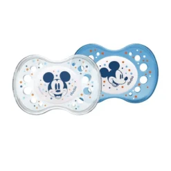Lot de 2 Sucettes Anatomique Silicone Mickey +18m – Dodie