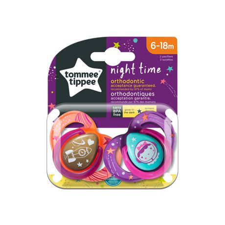 Pack de 2 sucettes nuit 18-36 mois my little star - Tommee Tippee -  Allobebe Maroc