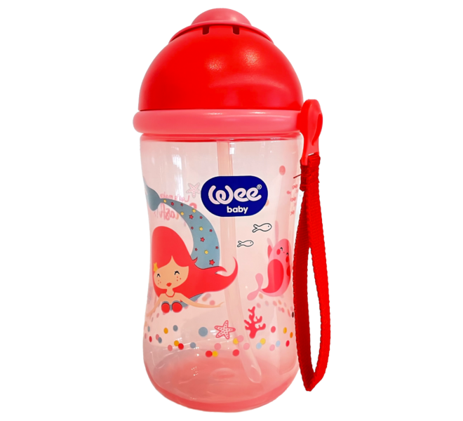 Gourde à paille bébé rose 380ml - Allobebe Maroc