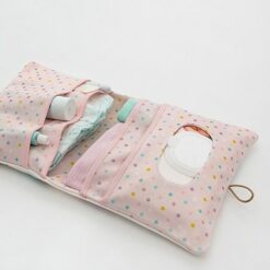 Trousse Organisateur essentiels bébé Eléphants girly - Hamur