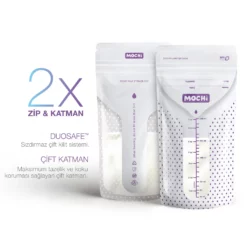 25 Sachets de Conservation du Lait Maternel 2xzip - Mochi