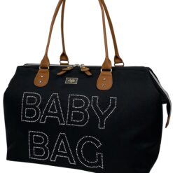 Sac à Langer Baby Bag Noir avec pierre - Stylo